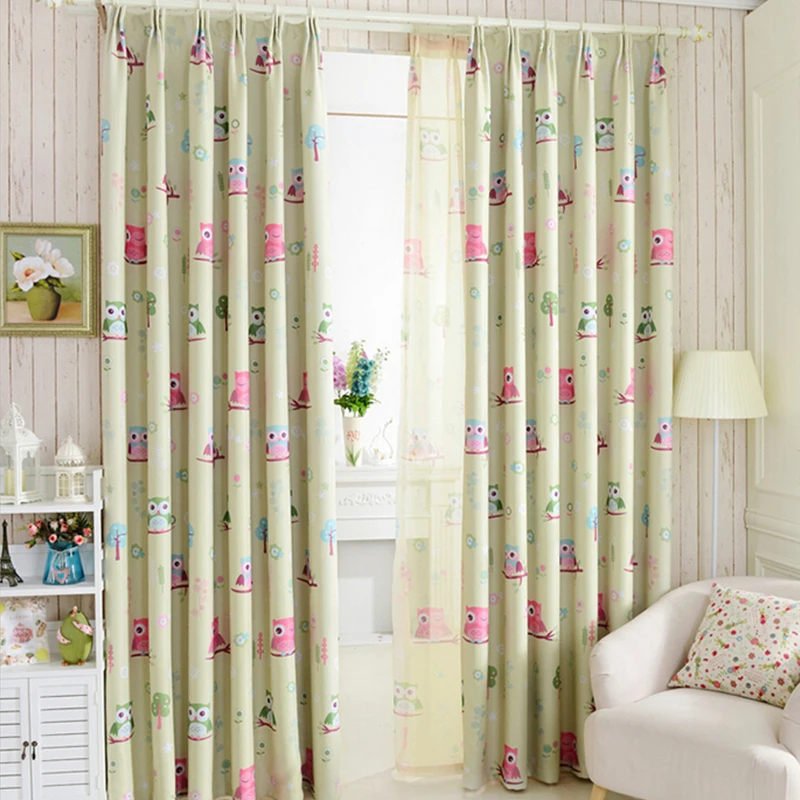 2017 Cartoon Owl Shade Blinds Finished Window Blackout Curtains For 2017 Cartoon Owl Shade Blinds Finished Window Blackout Curtains For Children Kids Bedroom Windows Treatments Fabric In From Home Garden On
