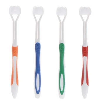 

4x 3 Sided Toothbrush Ultrafine Soft Bristle Adult Tooth Brush For Health Teeth
