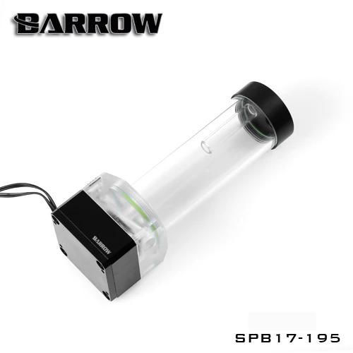 Billig Barrow DDC PWM Pumpe 17W Maximale Fluss Lift 5,5 Meter 960L H DDC Combo Pumpe + Reservoir  länge 195mm 245mm Kühlmittel Tank RGB