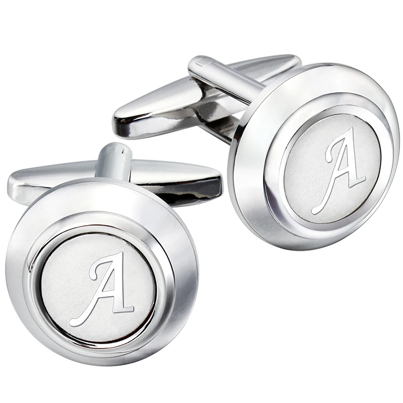 Hawson Classic Metal Letter Men's Shirt Cufflinks Multiple Letters Availabel With Box | Украшения и аксессуары