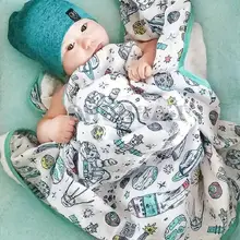 Детское муслиновое одеяло из хлопка с четырьмя/шестью слоями, супер удобное Пеленальное Одеяло для новорожденных, детское банное полотенце