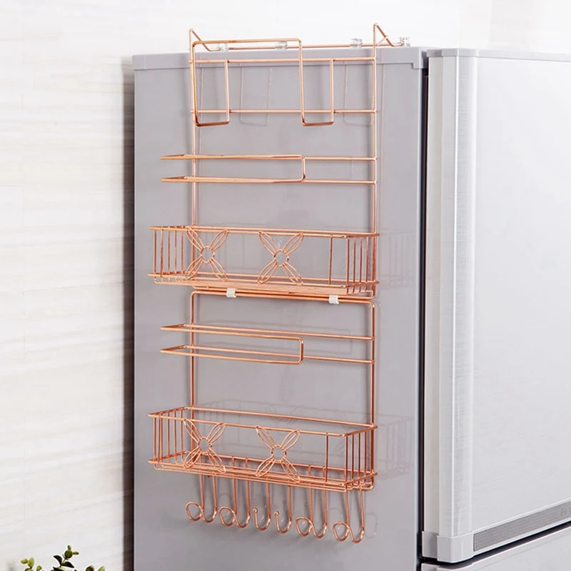 

Refrigerator Side Wall Multi-Purpose Rack Kitchen Storage Box