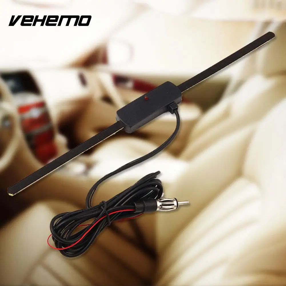 Amplified Car Window Mount Audio Stereo AM FM Radio Antenna High