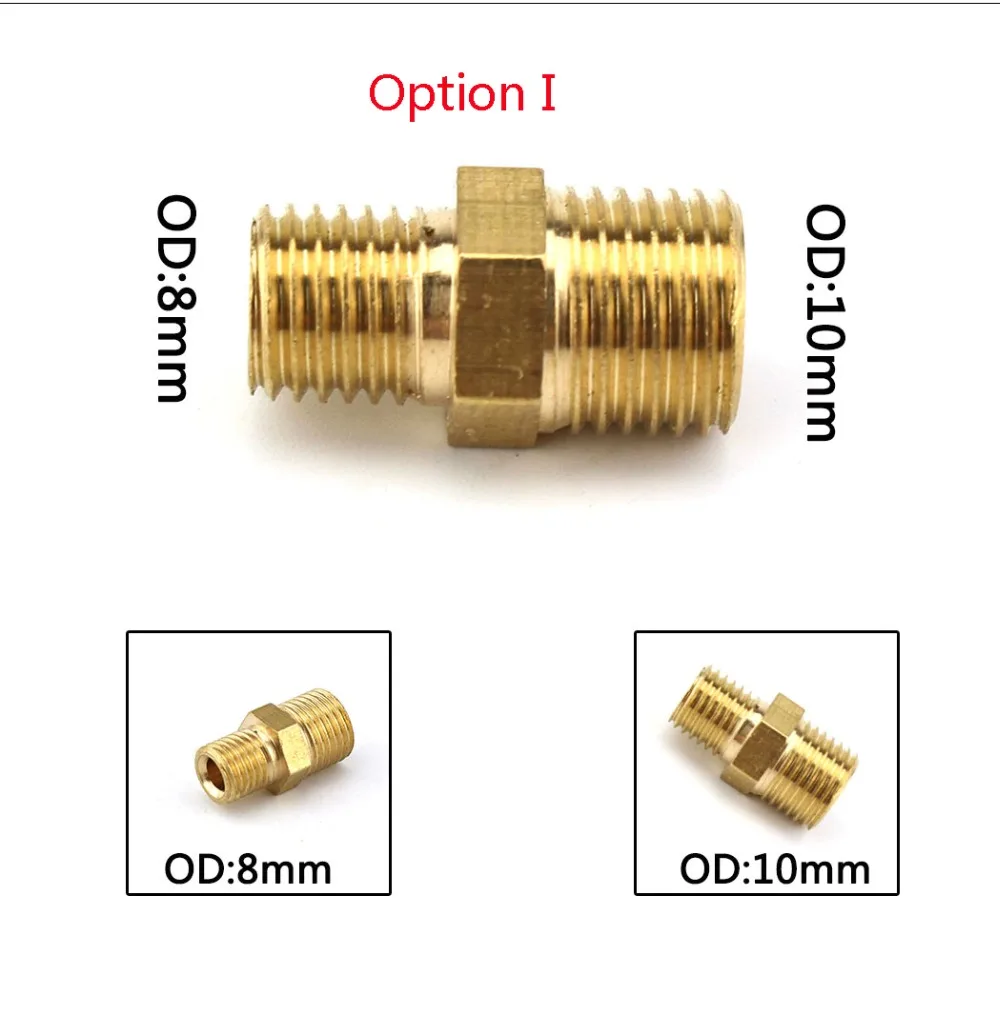 PCP ВВС Медь двойной конец штекер M10x1 M8x1 Женский Мужской нитки Quick Coupler разъем Air разъем соединения Fitttings