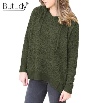 

Knitting Autumn Winter 2018 Casual White Sweater Women Long Sleeve Hooded Slim Women Sweaters and Pullovers Fashion Tops Coat
