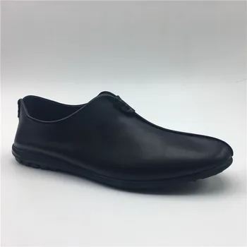 

Men Fashion Round Toes Flat Leather Shoes Male Spring Slip On Sport Casual Single Shoes Free Shipping