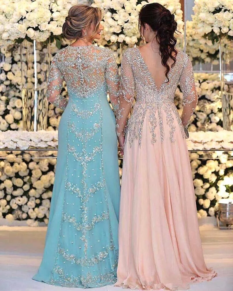 Vestidos Longo винтажное свадебное вечернее платье с длинным рукавом, роскошное Кристальное платье русалки размера плюс, атласное длинное вечернее платье