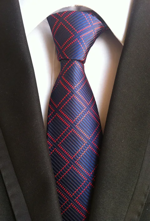 Модные аксессуары для мужчин клетчатые галстуки из полиэстера для мужчин бренд бизнес-стиль, галстуки Свадебные 8 см Тощий шейный платок для костюма рубашки - Цвет: 018