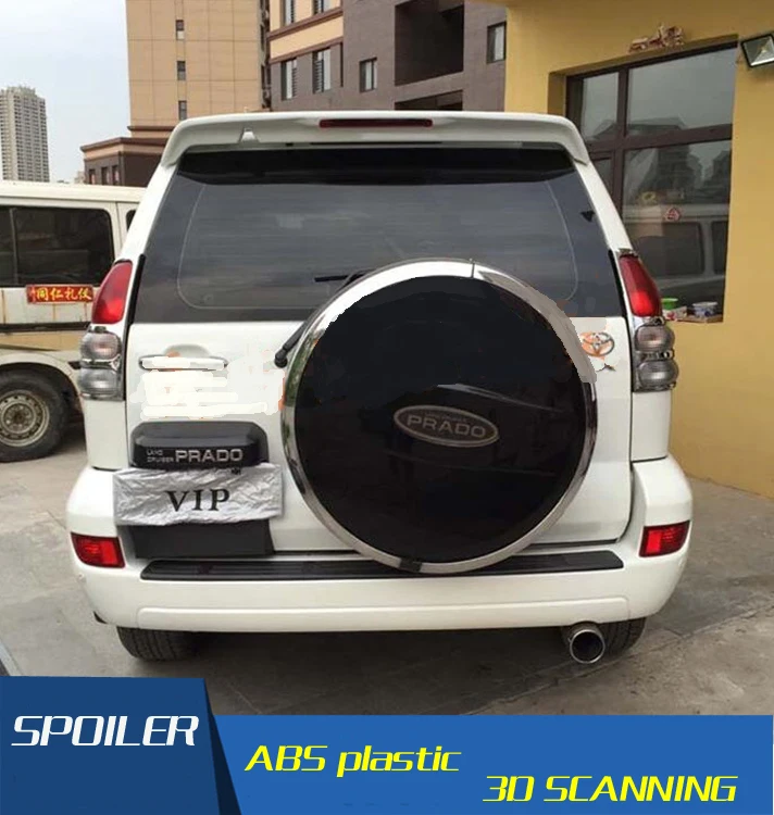 

For Prado FJ120 4000 2700 Spoiler ABS Material Car Rear Wing Primer Color Rear Spoiler For LAND CRUISER 4000 2700 FJ120 Spoiler