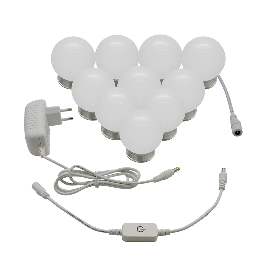 الذكية اللمس G50 مرآة لوضع مساحيق التجميل مجموعة إضاءة عكس الضوء إضاءة الحمام المرايا جدار ضوء 10 واط 110 فولت-240 فولت المكياج الغرور مجموعة منضد...