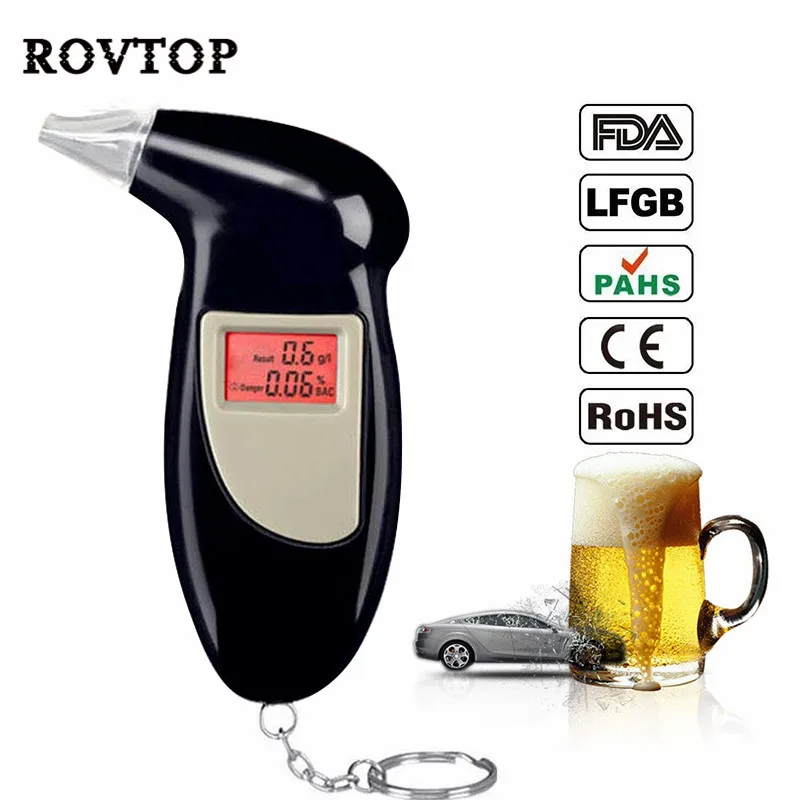 LCD Digital Alcohol Breath Tester Handheld Backlight Digital Alcohol