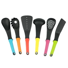 6 Teile/satz antihaft hitzebeständige Nylon Koch Werkzeug-sets Küche Utensil Set Geschirr nudel löffel Sieb Scoop pfannen