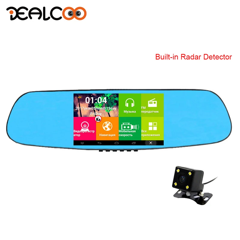 

Dealcoo R6 Car GPS Navigation Android Mirror Recorder Camera Car DVR Camera Registrar 3 in 1 Dash Camera Mirror Video Recorder