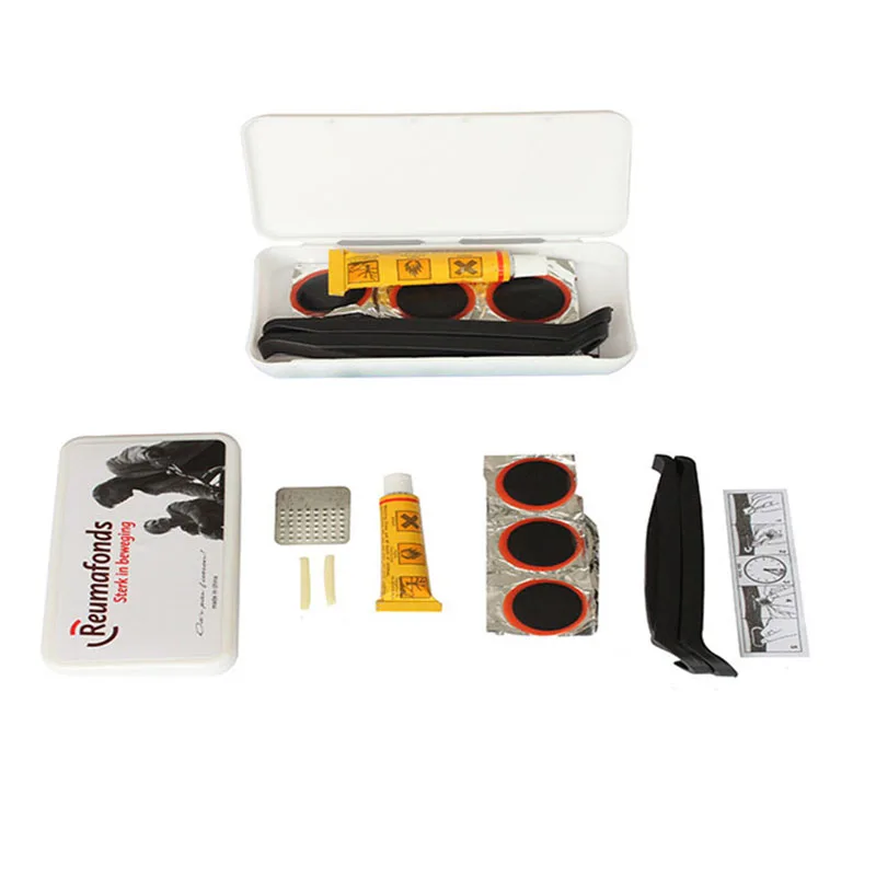 

Mountain Bike Bicycle Flat Tire Repair Kit Tool Set Kit Patch Rubber Portable Fetal Portable Bicycle Bike Tire Repair Kits Tools