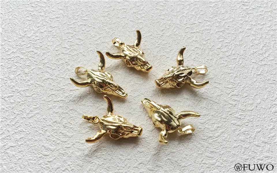Bull Skull Head Pendant 8
