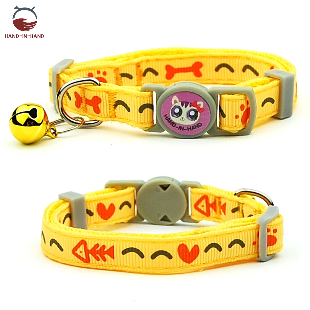 Cat Collar Pet Product Collar Safety Buckle Quick Release Cartoon printed Collar