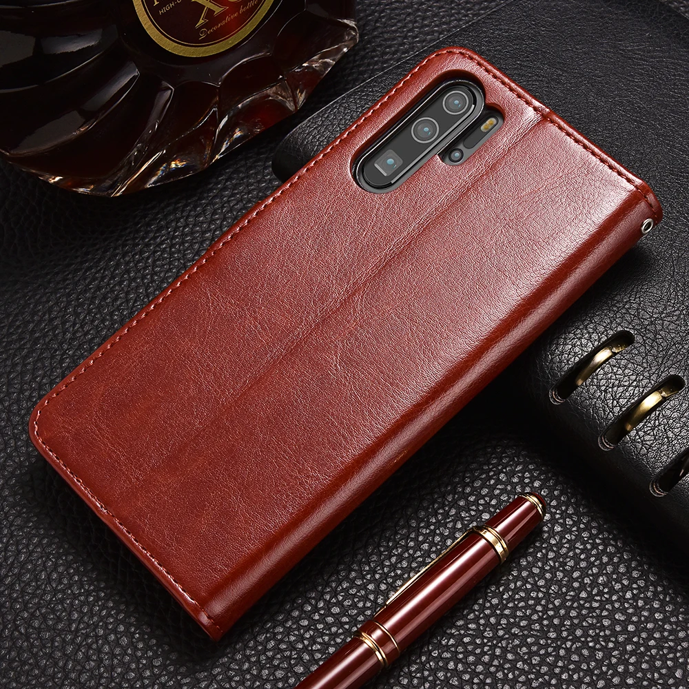 TOMKAS Flip Leather Case for Huawei P30 Pro P30 Lite Luxury Business Vintage Wallet Case for Huawei P30 Pro Silicone Back Cover