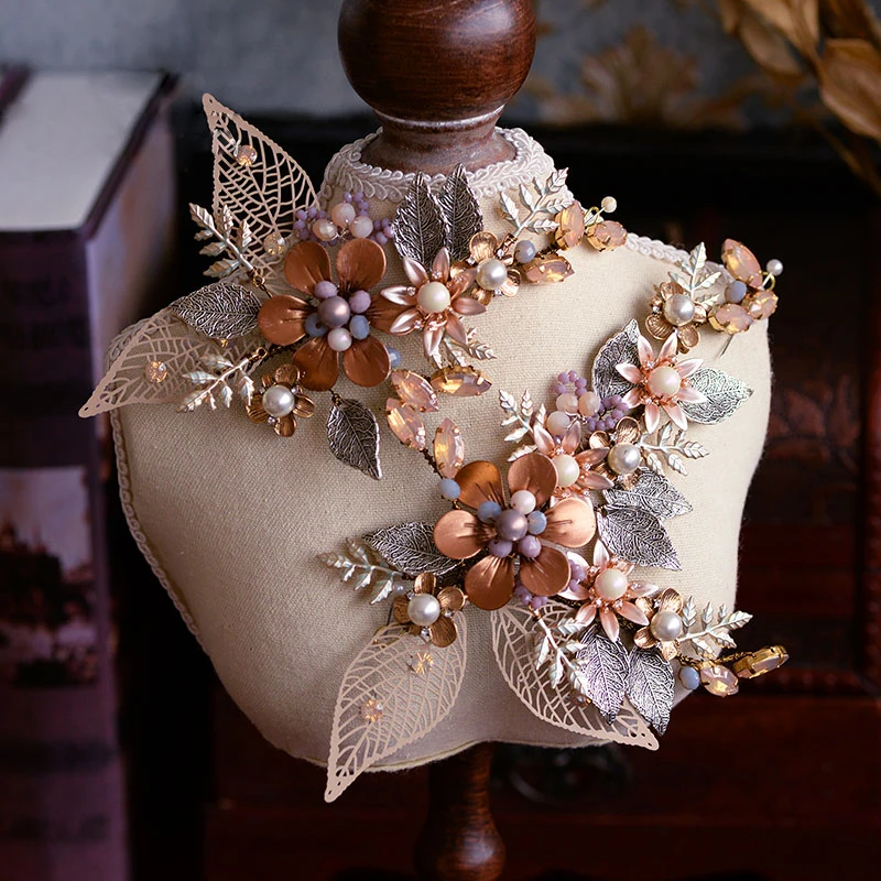  Vintage European Rhinestone Bridal Barrettes Headdress Crystal Brides Hairbands Wedding Hair Access