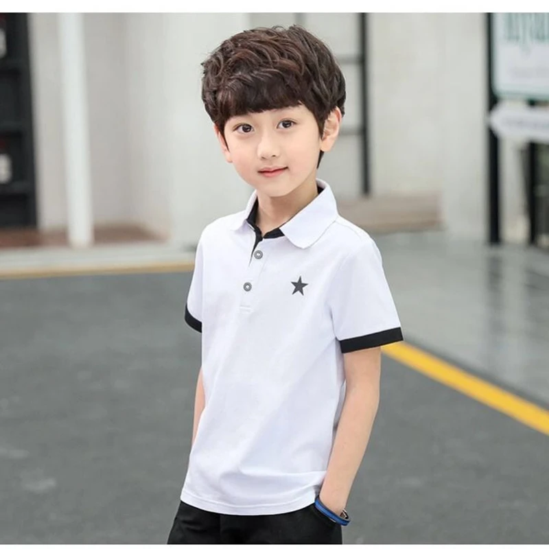 Polos escolares de algodón para niños, Polo manga corta, ropa alta calidad verano| | -