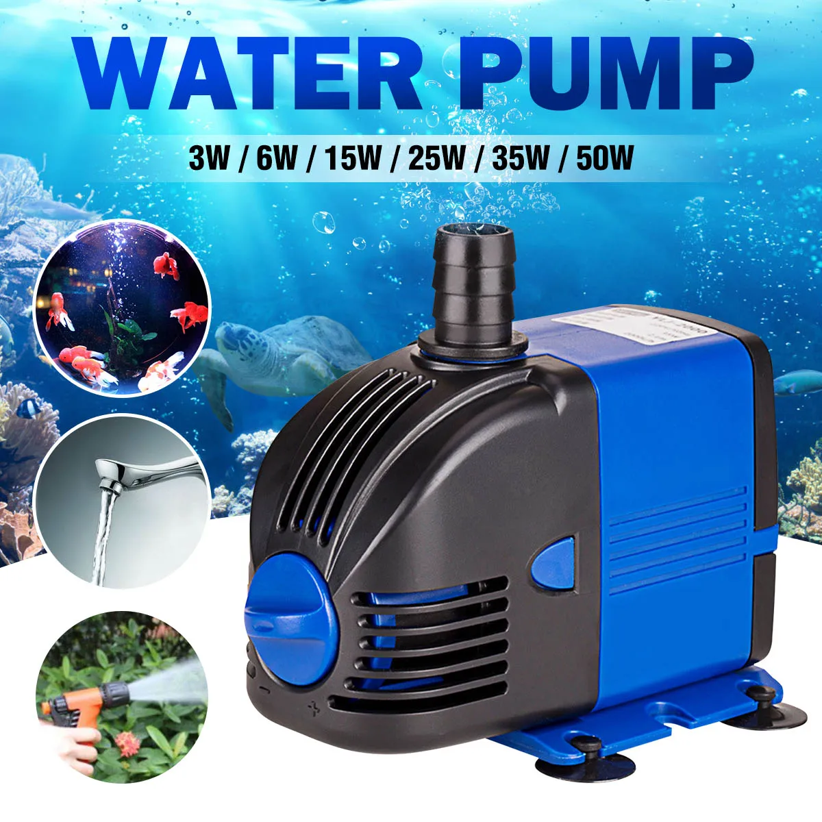 Buy AC220 240V 50Hz 3 50W Submersible Aquarium Water