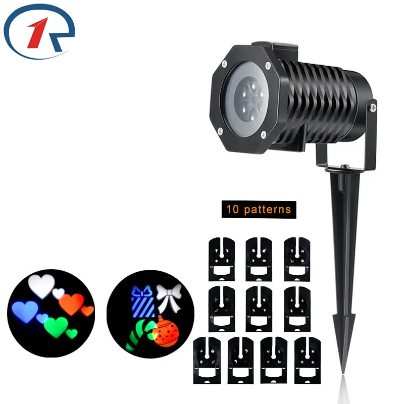 ZjRight LED light 10 узоров RGBW Рождественские огни Открытый Сад водонепроницаемый