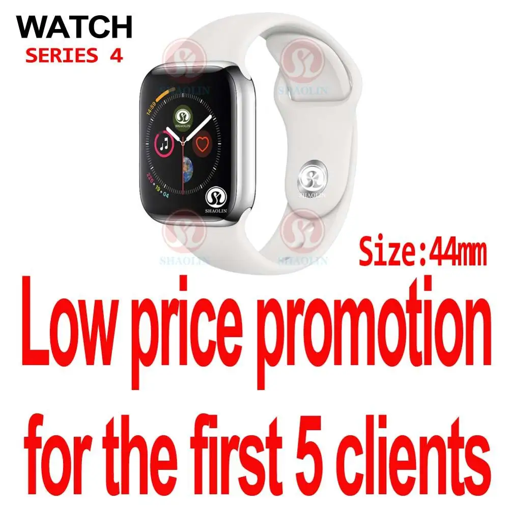 44 мм Смарт-часы серии 4 Смарт-часы чехол для apple iPhone Android смарт-телефон монитор сердечного ритма pedometor(красная кнопка - Цвет: White-Only 5 pcs