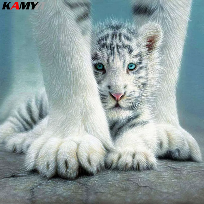 

Full Square/Round Drill Mosaic Painting 5D DIY Diamond Painting Tiger Cross Stitch Embroidery Animals Decoration Home XY1