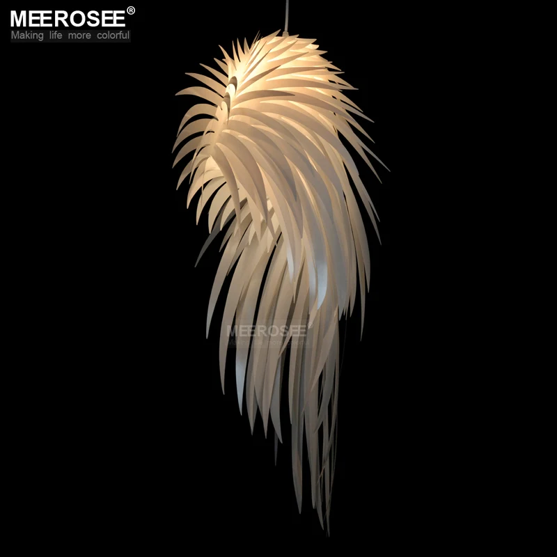 

Modern Novelty White Pendant Light Fixture Plastic Suspension Lamp Drop Pendant Lighting Size 380mm