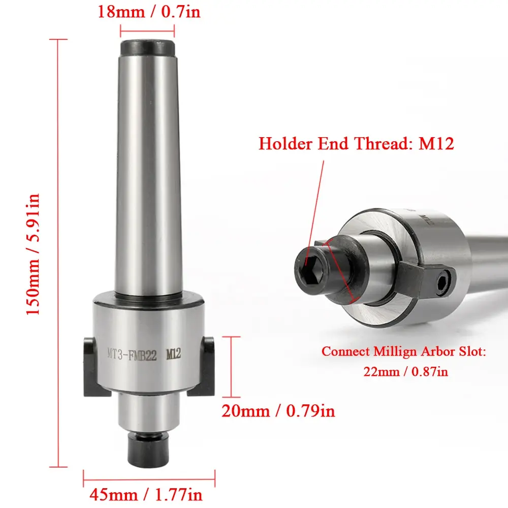 MT3 FMB22 M12 мельница беседка Морс конический Инструмент Держатель фрезерный станок с ЧПУ газорезательная машина для толстолистового металла Инструмент высокой точности токарный инструмент