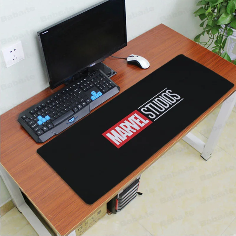 Babaite крутой офисный коврик для мыши с логотипом комиксов Marvel, мягкий коврик для мыши,, большой коврик для мыши, клавиатуры - Цвет: Lock Edge 30x80cm