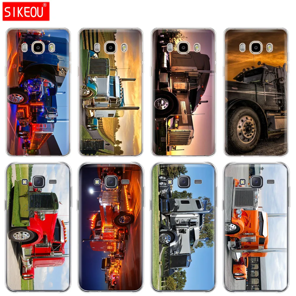 

silicone cover phone case for Samsung Galaxy J1 J2 J3 J5 J7 MINI 2016 2015 prime Peterbilt Trucks