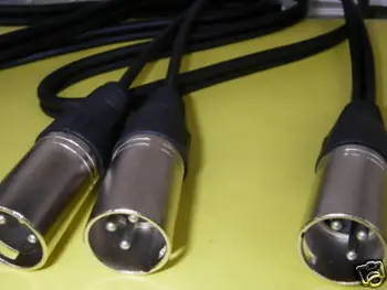 

5p XLR-M Male to Two XLR Male Connector MIC Y Cable JJJ