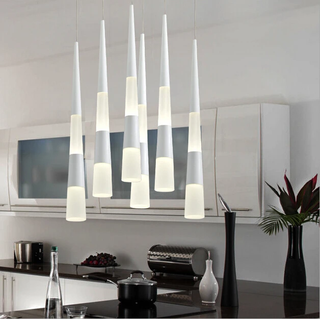 

fashion brief acryl stainless steel 1/3/5 heads led pendant lamp for dining room indoor lighting 1899