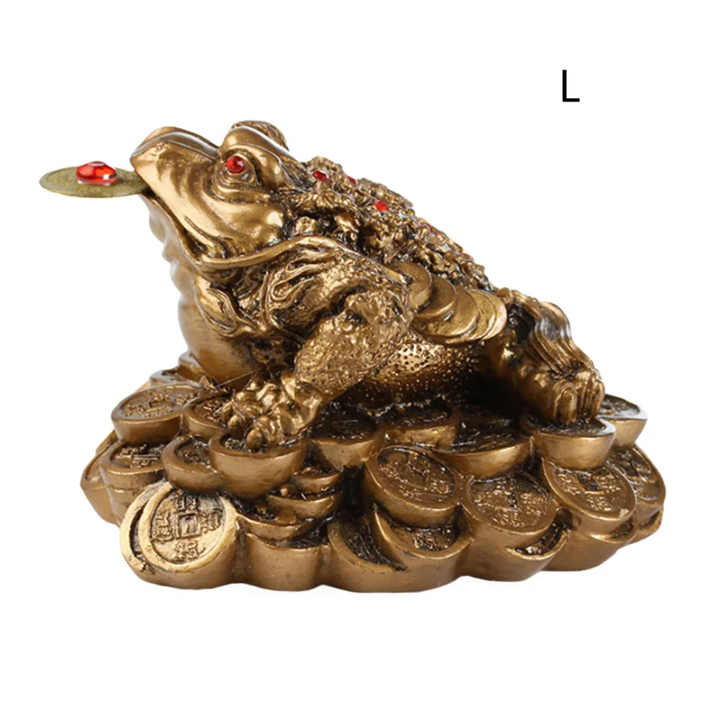 Три ноги коррозионной стойкости богатство защиты смолы экологичные подарки офис жаба орнамент прочный дом удача - Цвет: Antique Copper