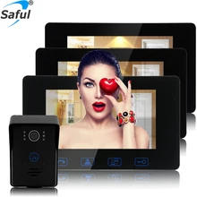 Saful 7 Color Screen Wired font b Video b font Door Phone font b Intercom b