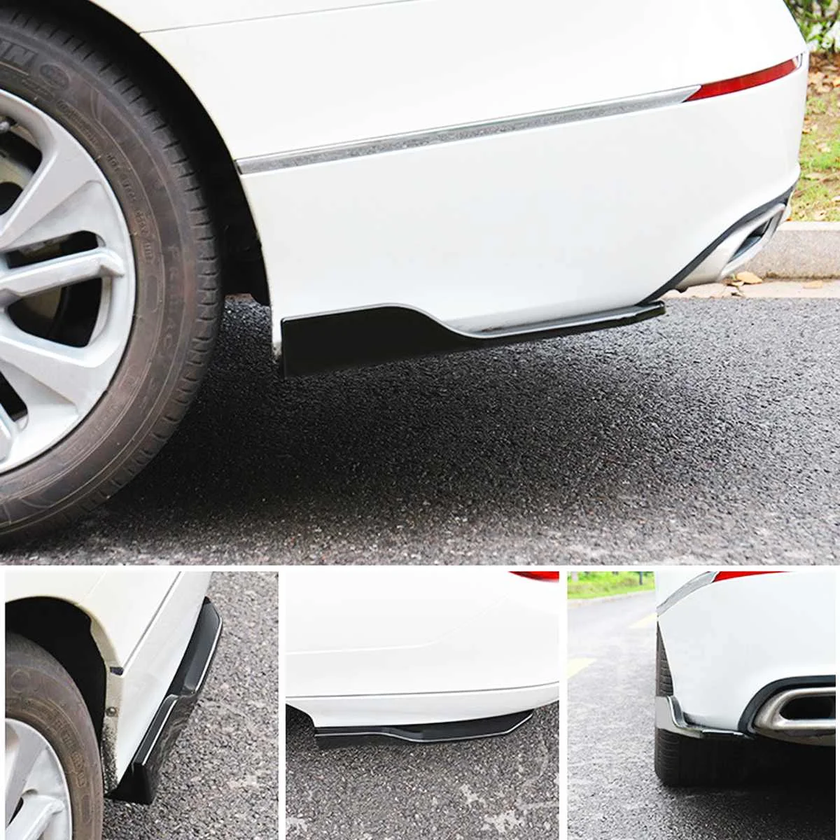 Falda lateral Spoiler cuerpo Kit ala borde brillo negro parachoques Auto partes exteriores Spoiler parachoques para 2018 para Honda Accord 10th