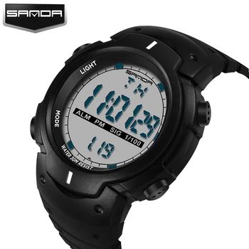 

Sanda Brand Luxury LED Digital Mens Military Watch Men Sports Watches 3ATM Swim Climbing Fashion Outdoor Casual Men Wristwatches