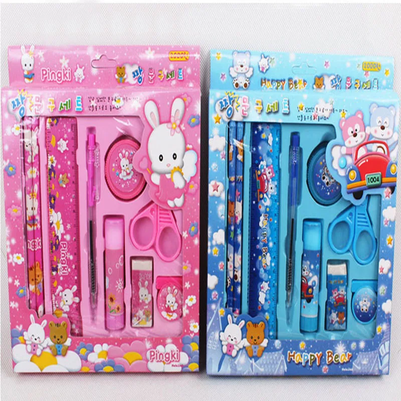 9 шт. Kawaii Детские Канцелярские Наборы для ухода за кожей дети карандаш Clicker шариковая ручка Ножницы Ластики клей Наборы для ухода за кожей шк... 9 шт. Kawaii Детские Канцелярские Наборы для ухода за кожей дети карандаш Clicker шариковая ручка Ножницы Ластики клей Наборы для ухода за кожей шк...
