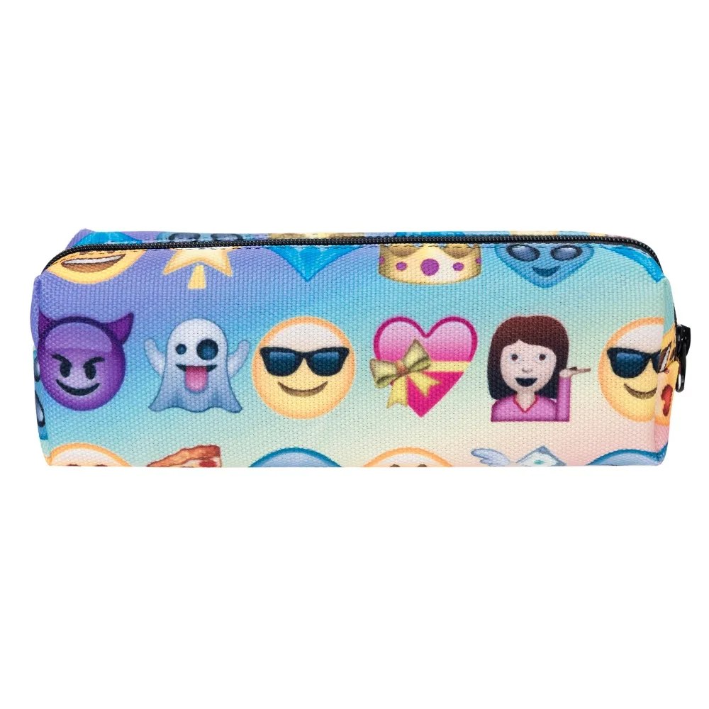 Who Cares Organizer Emoji Rainbow Cosmetic Cases 3d Printed Women