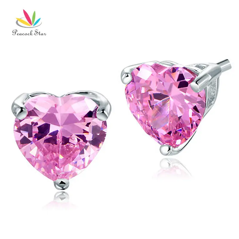 Женские серьги гвоздики из серебра 925 пробы 4 карата|jewelry rhodium|jewelry made in chinajewelry prop |