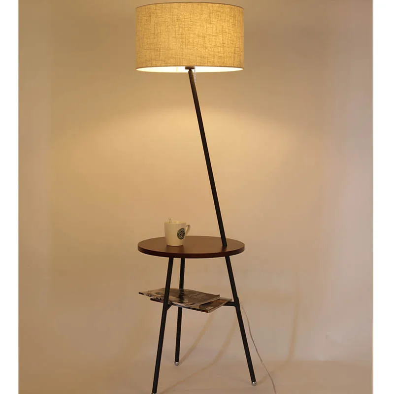 

American Nordic floor lights for living room sofa table floor lamp hotel lighting creative white remote bedroom lamp