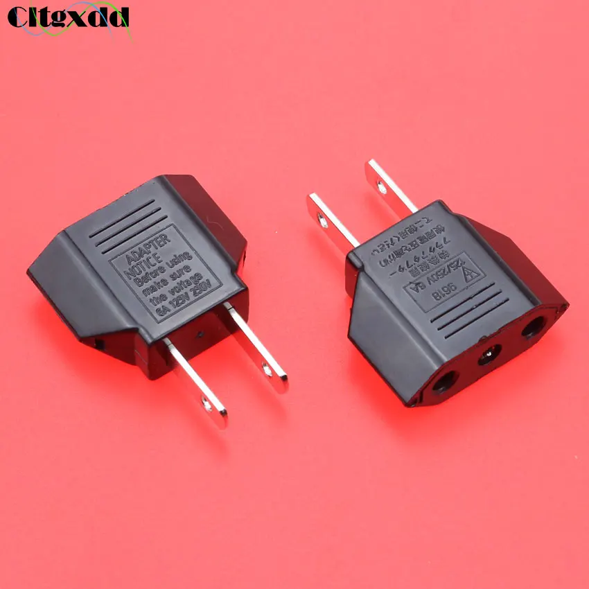 

Cltgxdd 1Pcs EU Power Adapter Plug USA to Euro Europe Wall Power Charge Outlet Socket US to EU Conversion plug Adapte