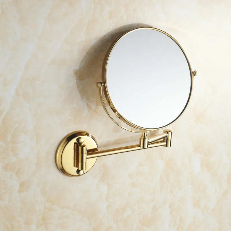 BECOLA двухстороннее зеркало для ванной складное латунное бритья макияжа