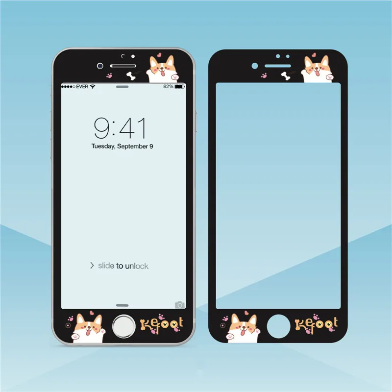 Полное покрытие Lucky Cat закаленное стекло для iPhone 6 6s 6plus 3D мягкая защита экрана 7 8 plus