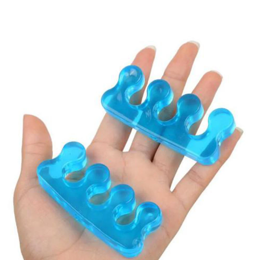 

Blue Silicone Soft Form Toe Separator Finger Spacer For Manicure Pedicure Nail Tool 1 pair