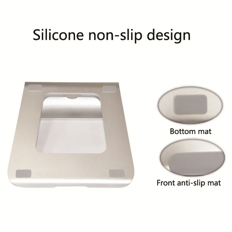 Portable Non-slip Laptop Stand Cooler Cooling Pad Aluminum Alloy NoteBook Holder Mount Compatible For 11-15\ Portable Non-slip Laptop Stand Cooler Cooling Pad Aluminum Alloy NoteBook Holder Mount Compatible For 11-15\