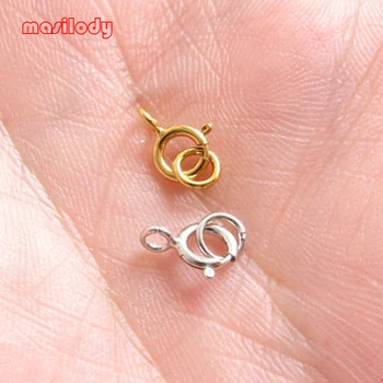 

100pcs/lot S925 Sterling Silver Snap Hook Silver Clasp Mini Fine Silver Key Ring Pure Silver Keychain