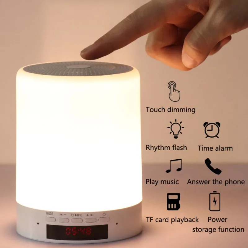 

Elegant Fashion New Novel And Beautiful Multi-function Bluetooth Speaker Colorful Night Light Can Customized Bluetooth Speaker