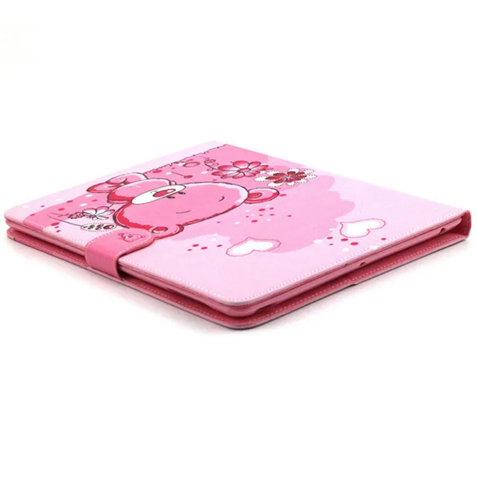 Flip Stand For iPad 2 3 4 Case Cartoon Owl Bear PU Leather Cover for iPad 2 3 4 Case 9.7'' Smart Free Screen Protector + Pen (20)
