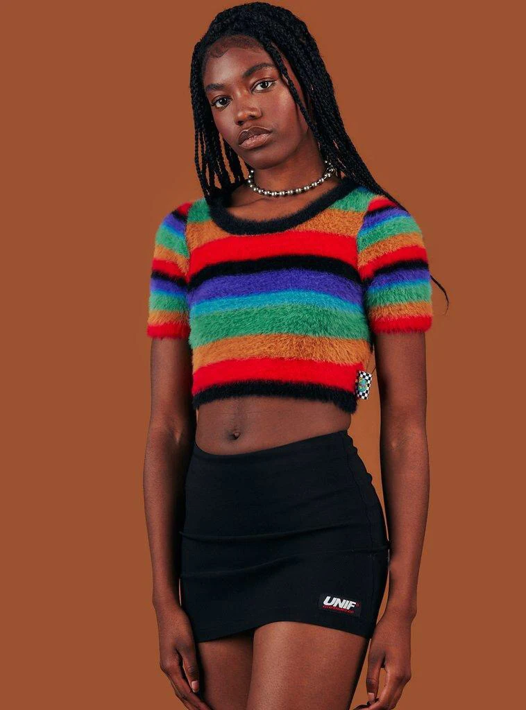 Rainbow mohair Sweater Women multi 